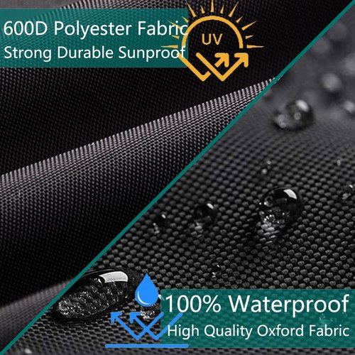 Cooler Cart Cover Waterproof, Universal Patio Cooler Cover for 80-100 Qt Patio Rolling Ice Chest Cart, 600D Oxford Fabric UV-Resistant Outdoor Bar Cart Covers (Black)
