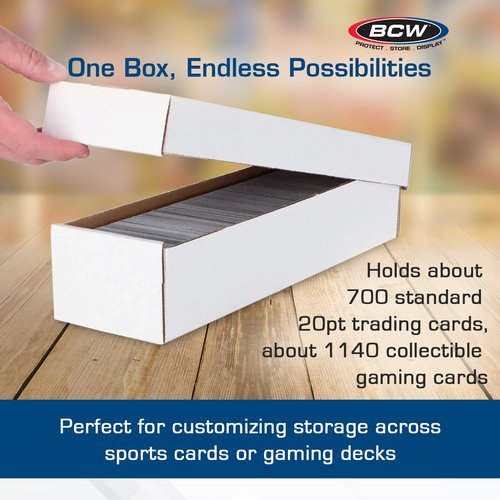 BCW 800ct 2-Piece Storage Boxes - 10 Pack | Cardboard Organizer for Sports, MTG, and Pokémon Card