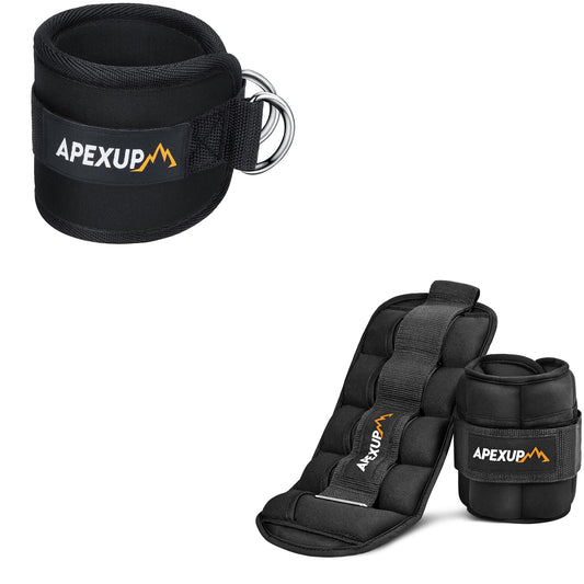 APEXUP 10lbs/Pair Adjustable Ankle Weights+ Ankle Strap