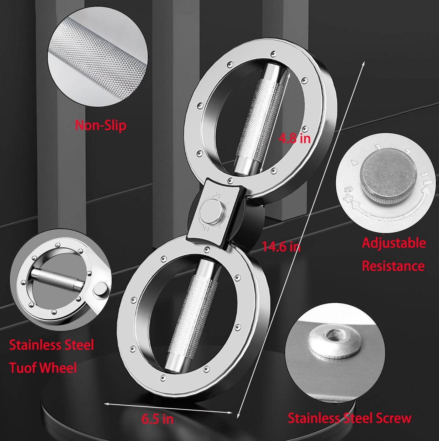 Forearm Strength Trainer-Arm Workout Equipment Forearm Exerciser-12 Pounds Resistance Adjustable Rotator Machine for Home, Boxing, Gym (Style 1)