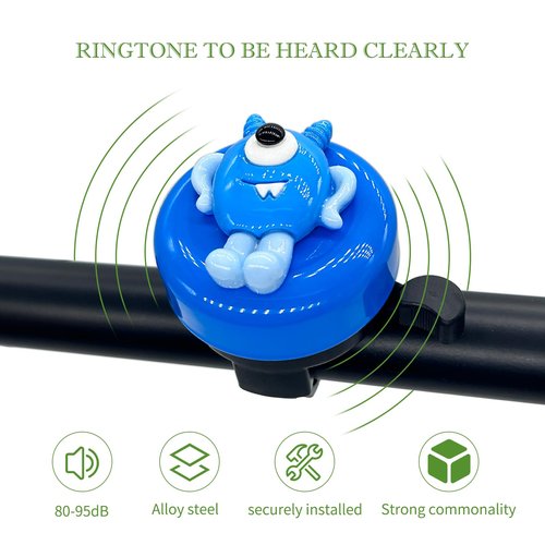Collyon Bicycle Bell for Kids Boys,Cool Bike Bell Design Kid Bike Accessories