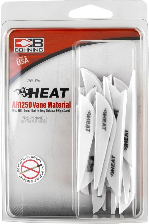 Bohning 101036WH25 Heat Vane, 2.5 White, 36pk