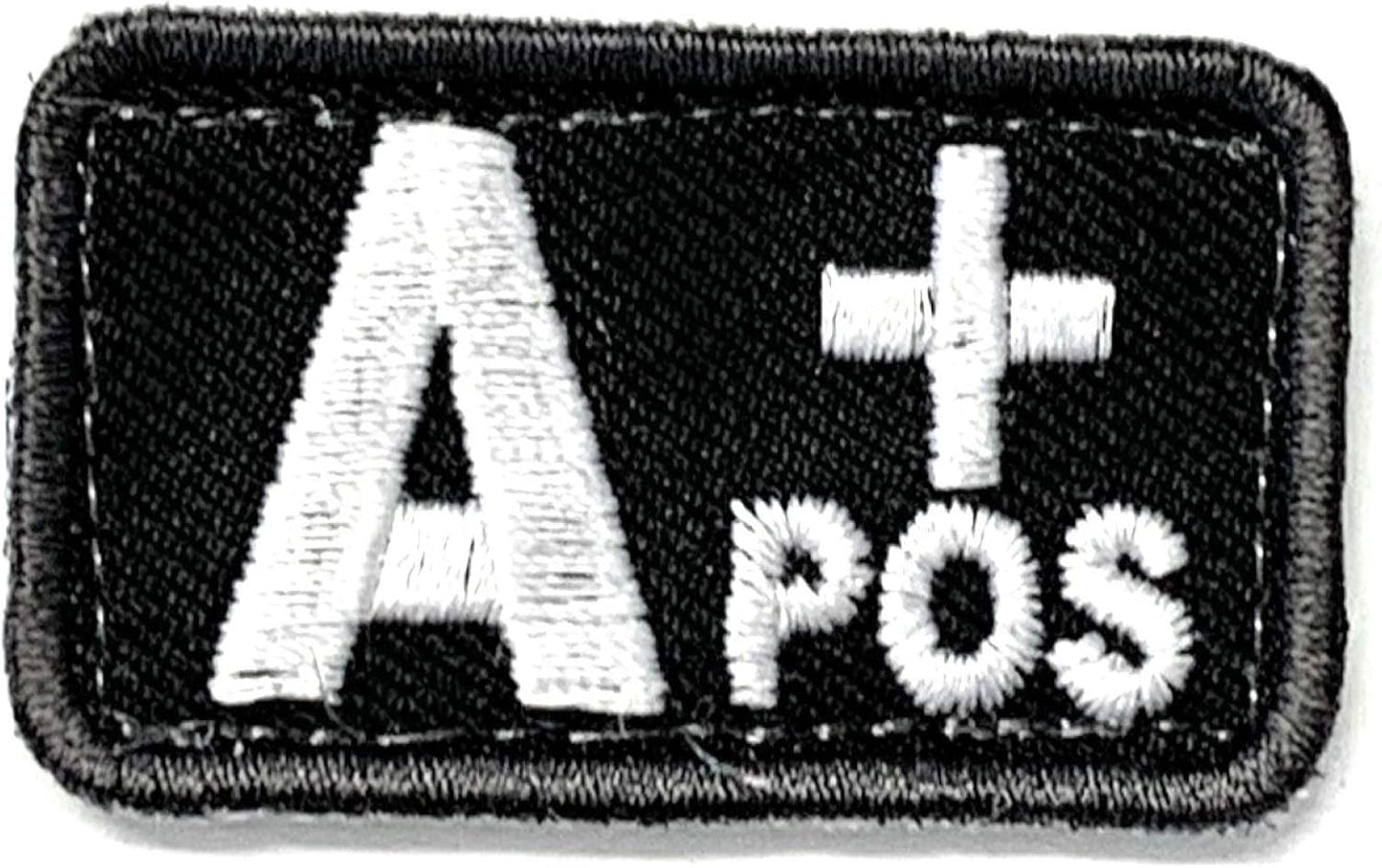 Blood Type Patches - Mil-Spec Monkey BLACK (A POS)