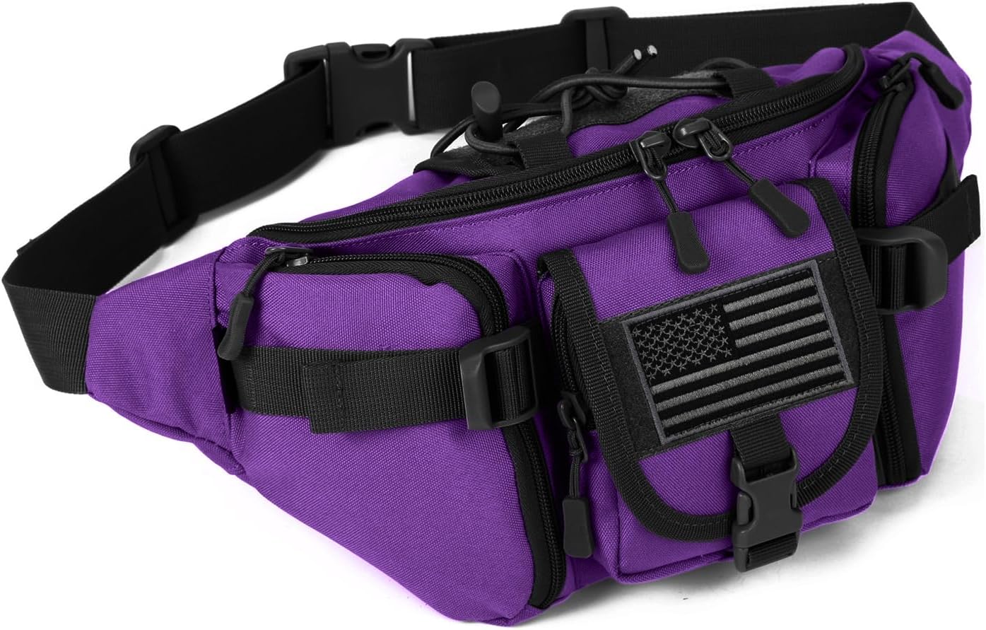 ArcEnCiel Tactical Fanny Pack for Men Waist Bag Hip Belt Outdoor Hiking Fishing Bumbag with Patch