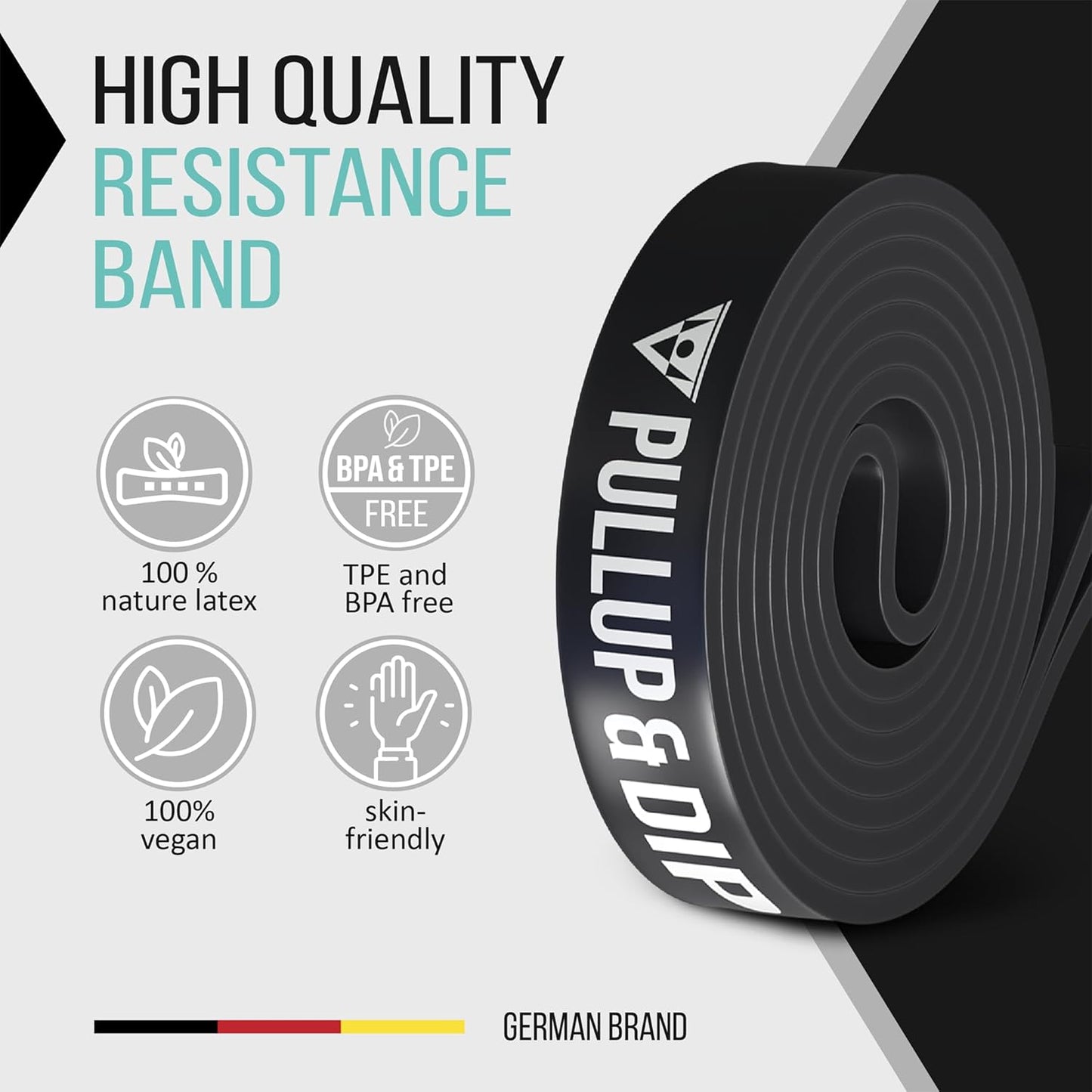 PULLUP & DIP Fitness Bands, Resistance Bands with Bag, Door Anchor (with Sets) and Exercise Guide - Single & in Value Set, Pull-Up Band Fitness Band for Calisthenics