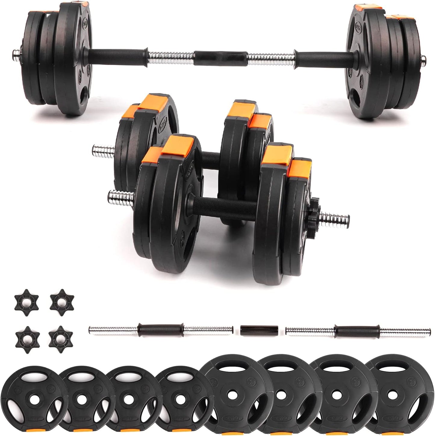 Adjustable 2-in-1 Barbell & Dumbbell Set for Strength Training - Phoenix Fitness