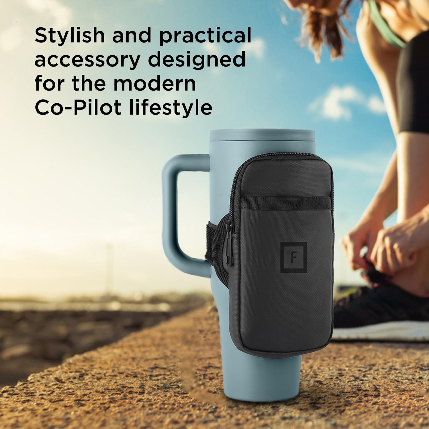 IRON °FLASK Water Bottle and Tumbler Wallet for On-the-Go Storage - Water Resistant, Adjustable, Organized Compartments, Stylish - Perfect for Active Lifestyles - 4 x 6.9 inches