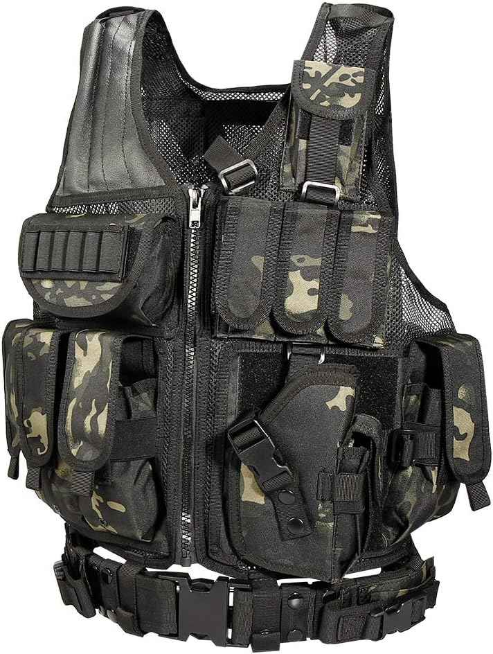 YAKEDA Tactical Vest for Adults - Ultra-Light, Breathable Airsoft Training Gear