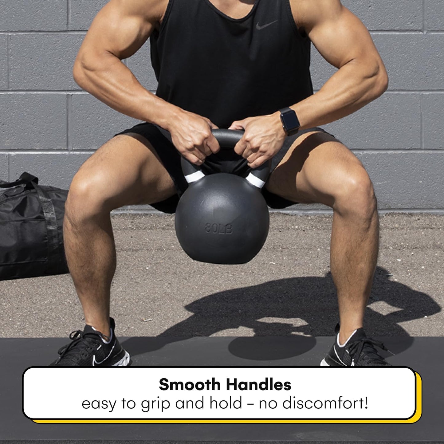 Powder Coated Kettlebell Weights 5-90 LB | Durable Gym Equipment for Strength Training