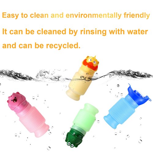Lpluziyyds Scalable Emergency Urinal, 600ml Portable Toilet for Car, Portable Mini Outdoor Camping Travel Shrinkable Personal Mobile Toilet Potty Pee Bottle for Kids Adult