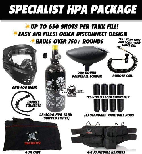 Maddog Tippmann Cronus Tactical Specialist Paintball Gun Marker Starter Package