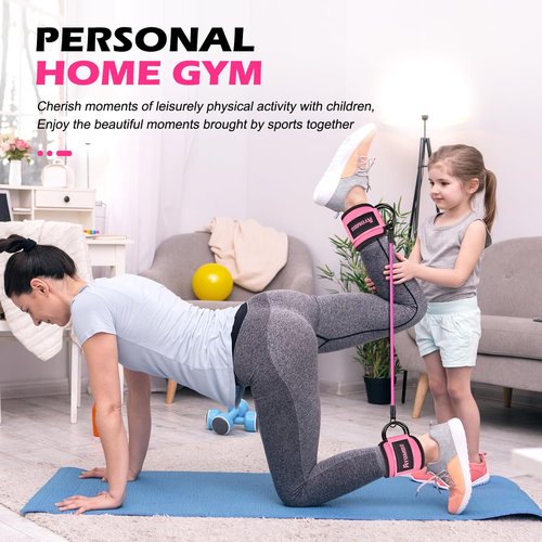 Resistance Bands, Ankle Bands for Working Out, Exercise Bands with Handles for Home Gym, Workout Equipment for Training Bands with Door Anchor, Legs Ankle Straps, Shape Body
