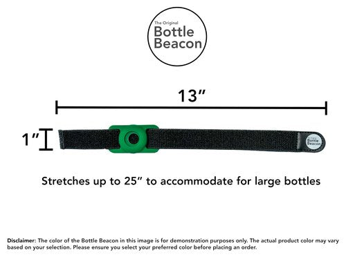 Bottle Beacon® Tracker Strap – Fits Stanley, Hydro Flask, Yeti & Nalgene | Durable Velcro Holder (Yellow)