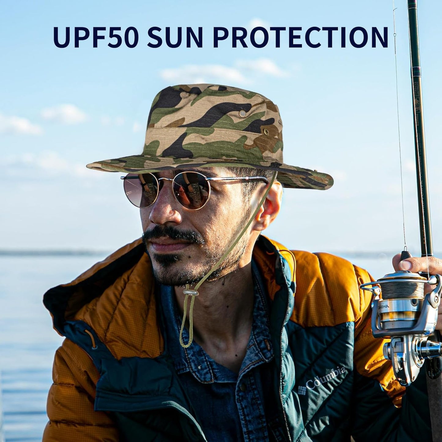 UPF 50+ Sun Hat | Foldable Boonie Hat for Men & Women | Fishing & Hiking