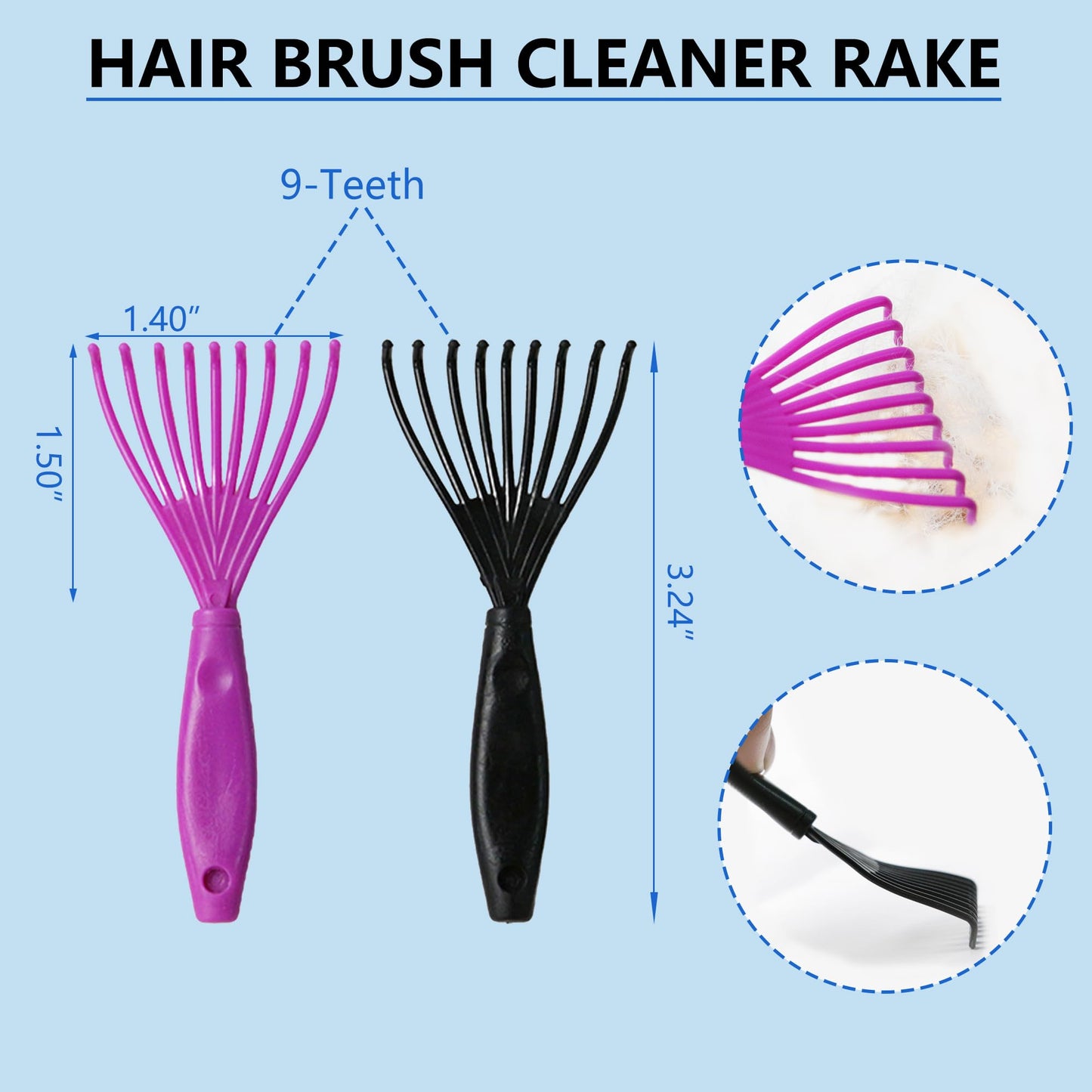 EAFBAO 5-in-1 Dog & Cat Extra Long Pin Grooming Kit Slicker Brush for Large Dogs Cats Remove Loose Fur, Undercoat Brush for Shedding, Dematting Comb & Cleaner for Long Haired Pets