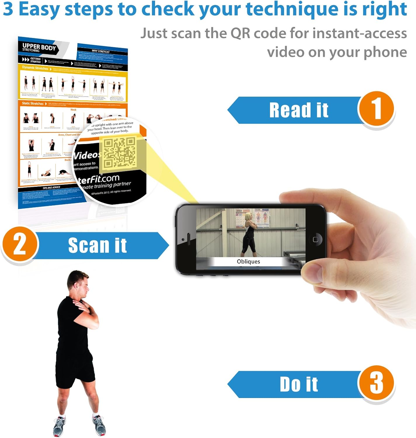 Posterfit Training Zones & Thresholds Poster - EXTRA LARGE - 33 x 23.5 - Laminated - Home & Gym Poster - Includes Online Video Training Support - Exercise Charts