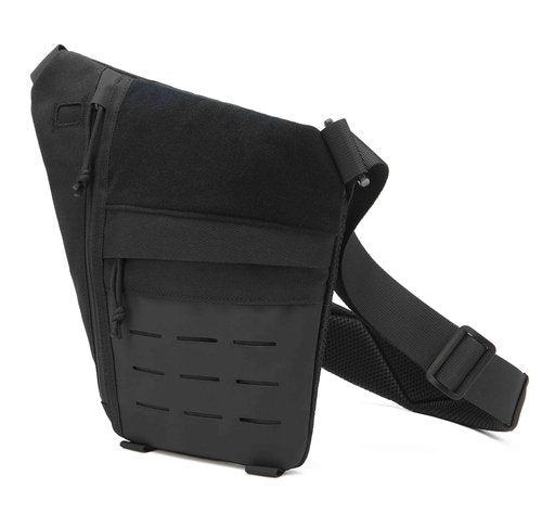 ONE WVW PIN Crossbody Sling Gun Bag Shoulder Chest Bag&Pack Concealed Carry of Handgun, Tactical Valcen Personal Pocket for Pistol Men Travel Hiking Tactical Keychain Carabiner Included