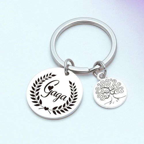 DZOSW Gaga Gift For Grandma Gifts Best Gaga Ever Keychain Grandma Birthday Keychain Granny Jewelry Gigi Gifts Nana Gift Grandmother Jewelry