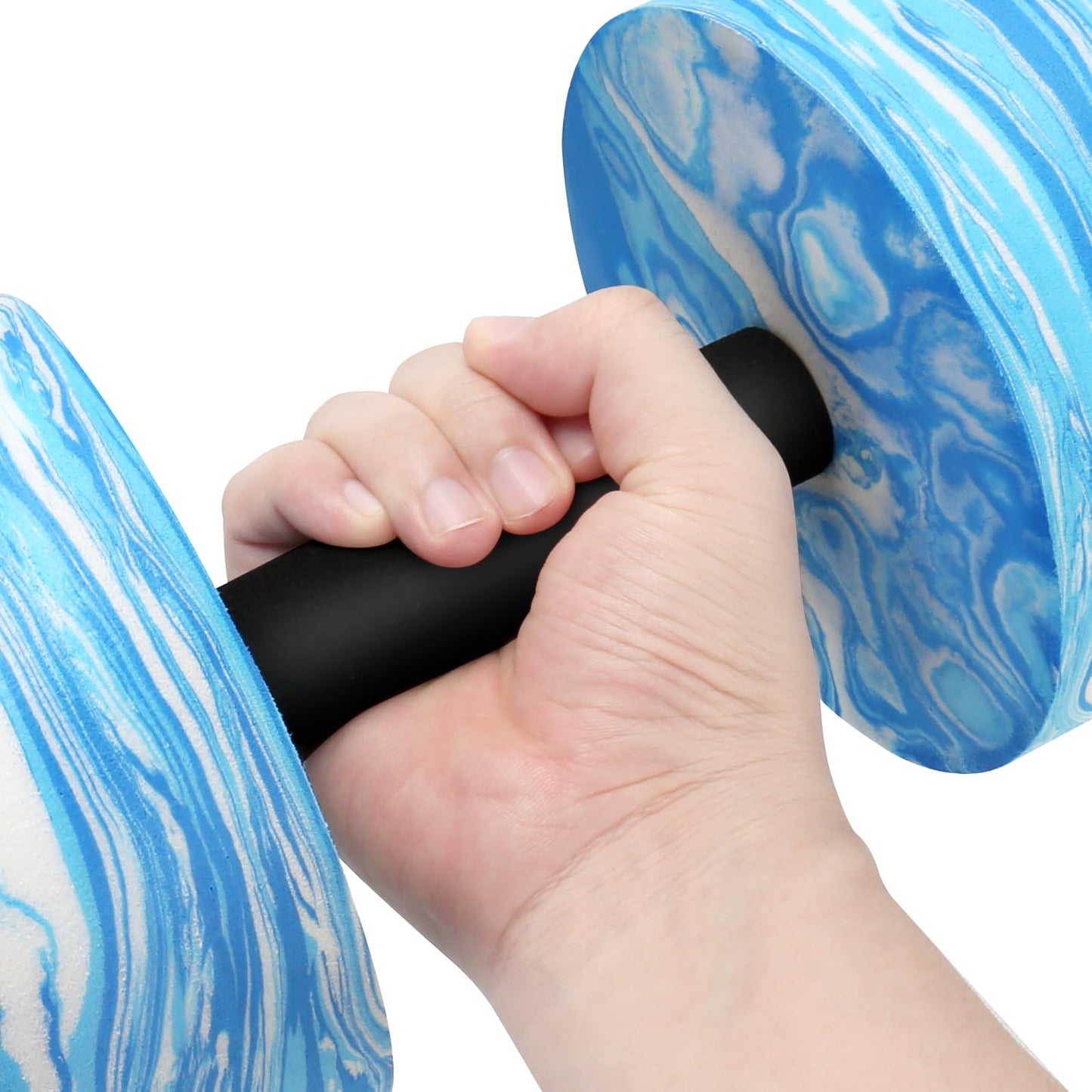 IAMGlobal Water Dumbbells, 2 Pack Camouflage EVA-Foam Dumbbell Water Aerobics Fitness Equipment for Pool Exercise, Aquatic Exercise Dumbbell Set, Water Fitness Equipment for Weight Loss, Blue