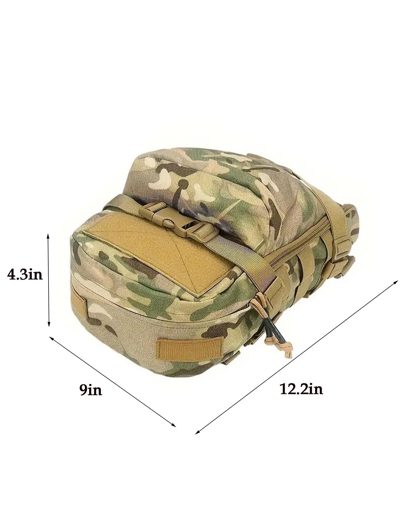 GEEDUD Mini Tactical MOLLE Hydration Pack,Tactical Hydration Backpack,Water Reservoir Bag,Outdoor Water Bladder Carrier Pack for Hiking,Climbing(Multi-camo)