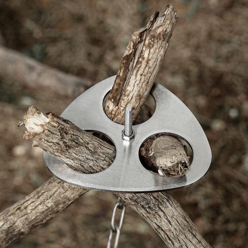 burtok Camping Tripod for Cooking, Newest Survival Cooking Gear, Stainless Steel Cooking Tripod for Campfire, Campfire Cooking Accessories for Outdoor Cooking, Picnic, Hiking, Camping