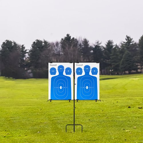 Guyuyii Shooting Targets - 20/25/50 Pack High-Contrast Gun Range Targets for Indoor and Outdoor Shooting Range - Multi-Zone Design for Handgun, Rifle, and Airgun Practice - 12" x 18" / 14" x 22" Sizes