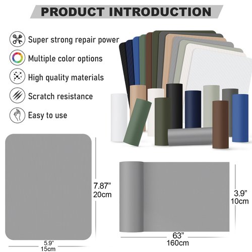 OAZ 8 Pieces 7.87 x 5.9 inch Nylon Repair Patches Nylon Fabric Patch Self-Adhesive Nylon Repair Tape Waterproof Lightweight Outdoor Gear Repair Patch Kit for Down Jacket Clothing Tent Bag (Black)