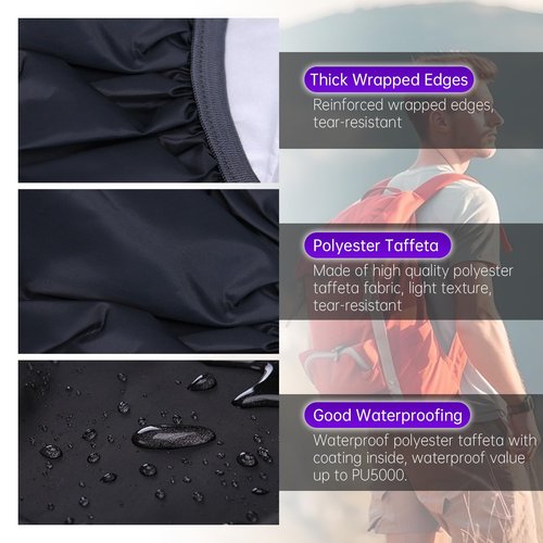 Uxney Waterproof Backpack Rain Cover with Reflective Strip for Mountaineering, Traveling, Cycling, Camping and Outdoor(Red,S