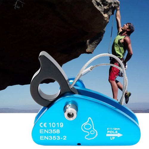 ZiBeiLe Detachable Rope Grab Ascender, Gravity Grabber Fits 11-13 MM Rope, 15 KN Load Capacity, Ideal for Rock Climbing, Tree Climbing and Rescue