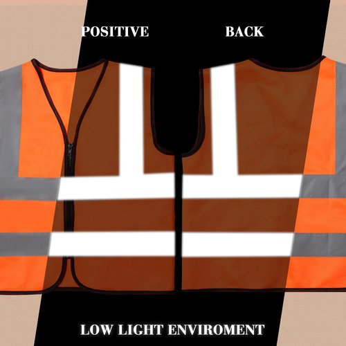 Unittype 4 Pieces Kids Safety Vest Construction Reflective Traffic Vest for Running Kindergarten Preschool Children (Orange)