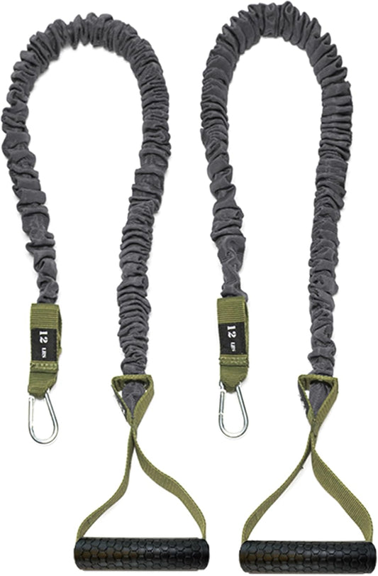 Resistance Cords - Cross Anchored Shoulder Exercise Bands - Ideal for Dynamic Warmups and Physical Rehab - One Pair of Cords - 4KOR Fitness