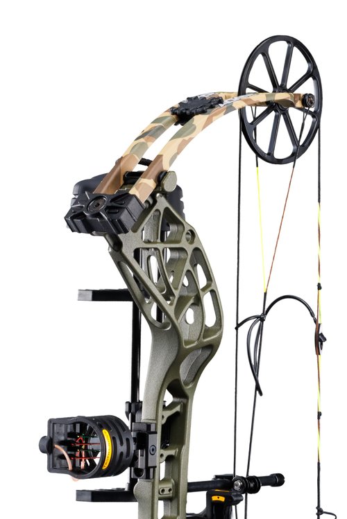 Bear Archery Adapt 2 Ready to Hunt Compound Bow Archery Set with Archery Accessories Including IMS V-Biscuit Rest, 4 Pin Sight, & Stabilizer, 24”- 31” Draw Length, Up to 320 FPS