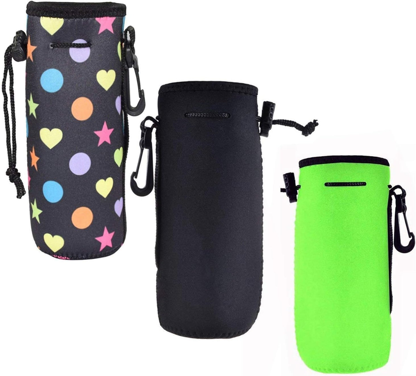 Af-Wan Water Bottle Cooler Carrier for 22 oz Long Neck Water Bottle or Tall Beer Bottles,Protable Neoprene Insulated Water Drink Bottle Cover Sleeve Tote Bag Pouch Holder Strap.(3pcs)