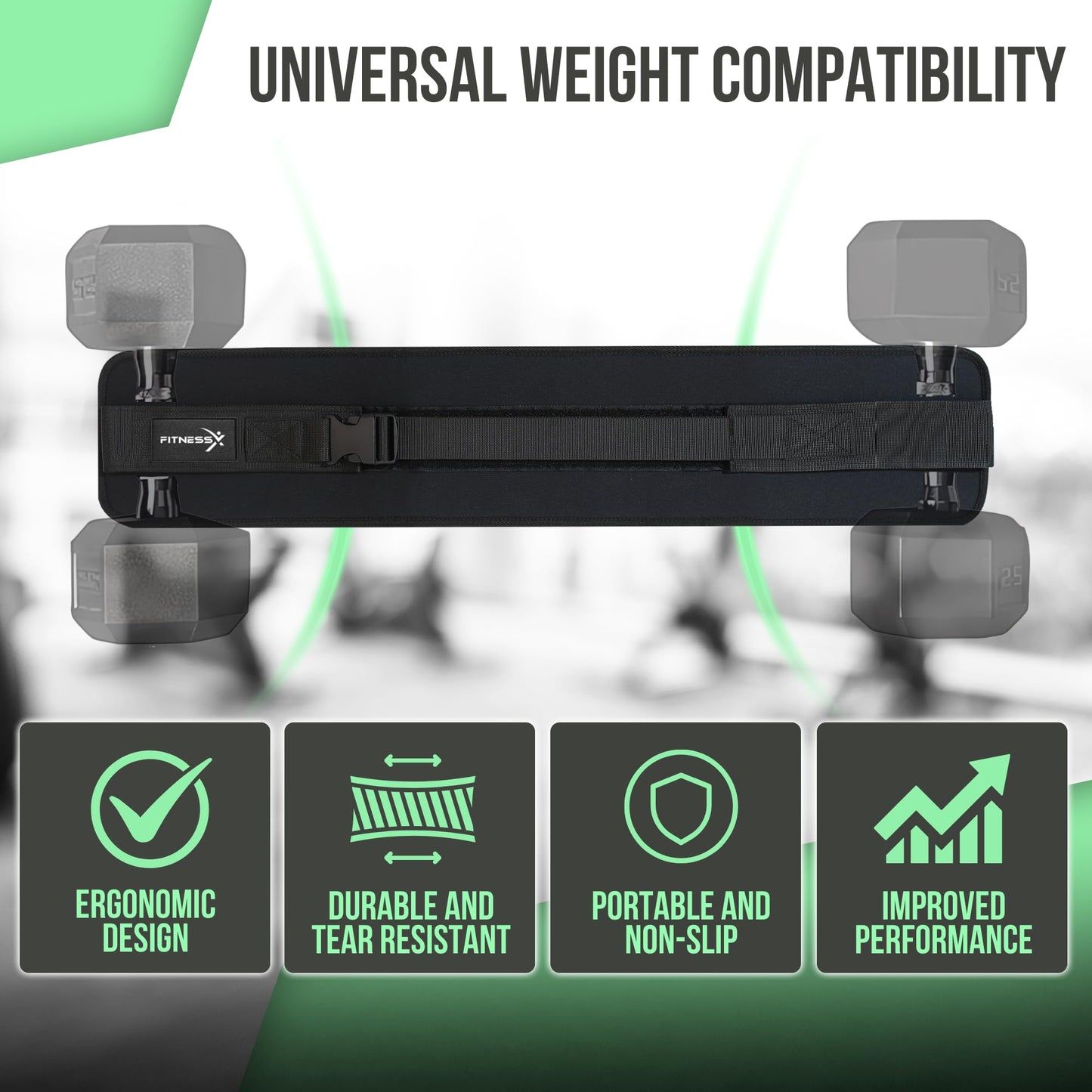 FitnessX Premium Hip Thrust Belt for Dumbbells Heavy, Hip Thrust Band for Weights, Glutes, Booty Belt Ideal for Workout, Weighted Belt for Women, Dumbbell Strap for Hip Thruster, Waist Weight Belt