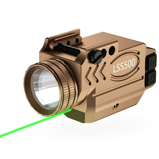 1000 Lumens Pistol Light Green Laser Combo, Aluminum Tactical Weapon Light with Momentary and Strobe Mode, Magnetic USB Rechargeable and Ambidextrous Button, Fits for Compact Rail Mount