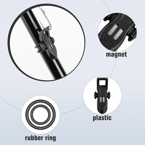 Pullther fishing Hook Keeper for Fishing Rod,Magnetic Fishing Rod Hook Keeper,Quick Installation,Fishing Hook Holder