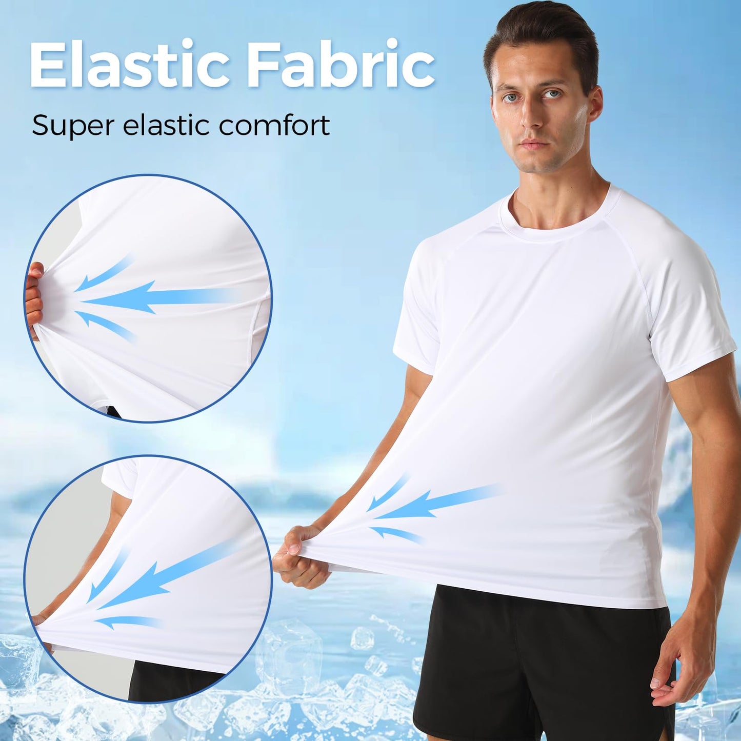 HYCOPROT Men’s Quick Dry Workout T Shirts Moisture Wicking Short Sleeve Athletic Loose Fit Undershirts Lightweight Breathable Activewear Tee Tops Fitness Clothing for Running Training Hiking Casual
