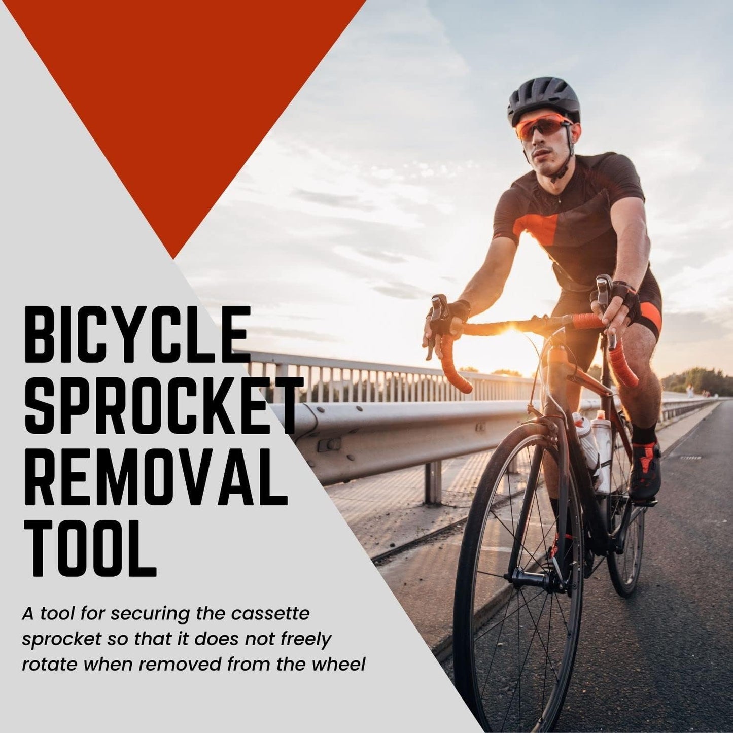 Flexzion Chain Whip - Bike Cassette Removal Tool Sprocket Remover with Rubber Coated Handle Grip - Compatible with Shimano, Sram Cassette Sprocket Remover