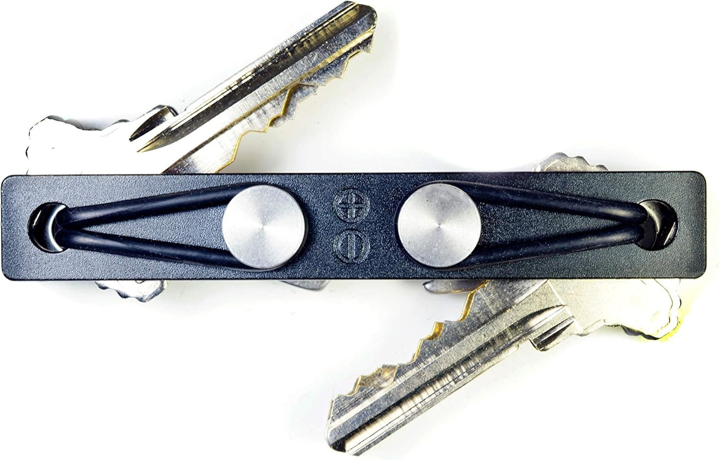 Tether Compact Key Organizer (Holds-up to 24 Keys and NEVER Loosens | TOOL-LESS) with Bottle Opener and Keychain Attachment