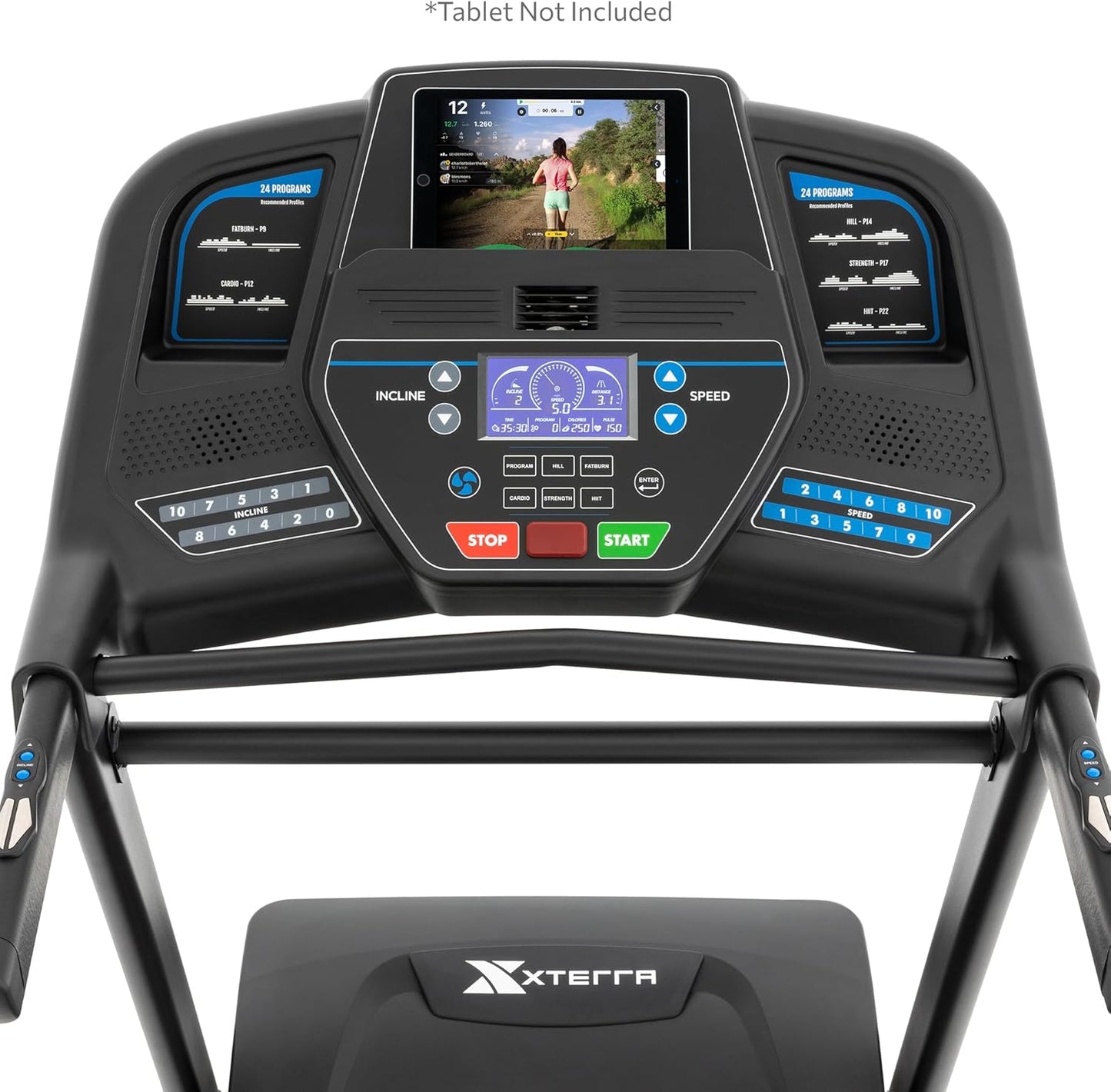 XTERRA Fitness Sport Series Premium Folding Smart Treadmill, Handlebar Speed and Incline Controls, Large XTRASoft Cushioned Running Deck, Built-in FTMS-Enabled Bluetooth with XTERRA+ Fitness App