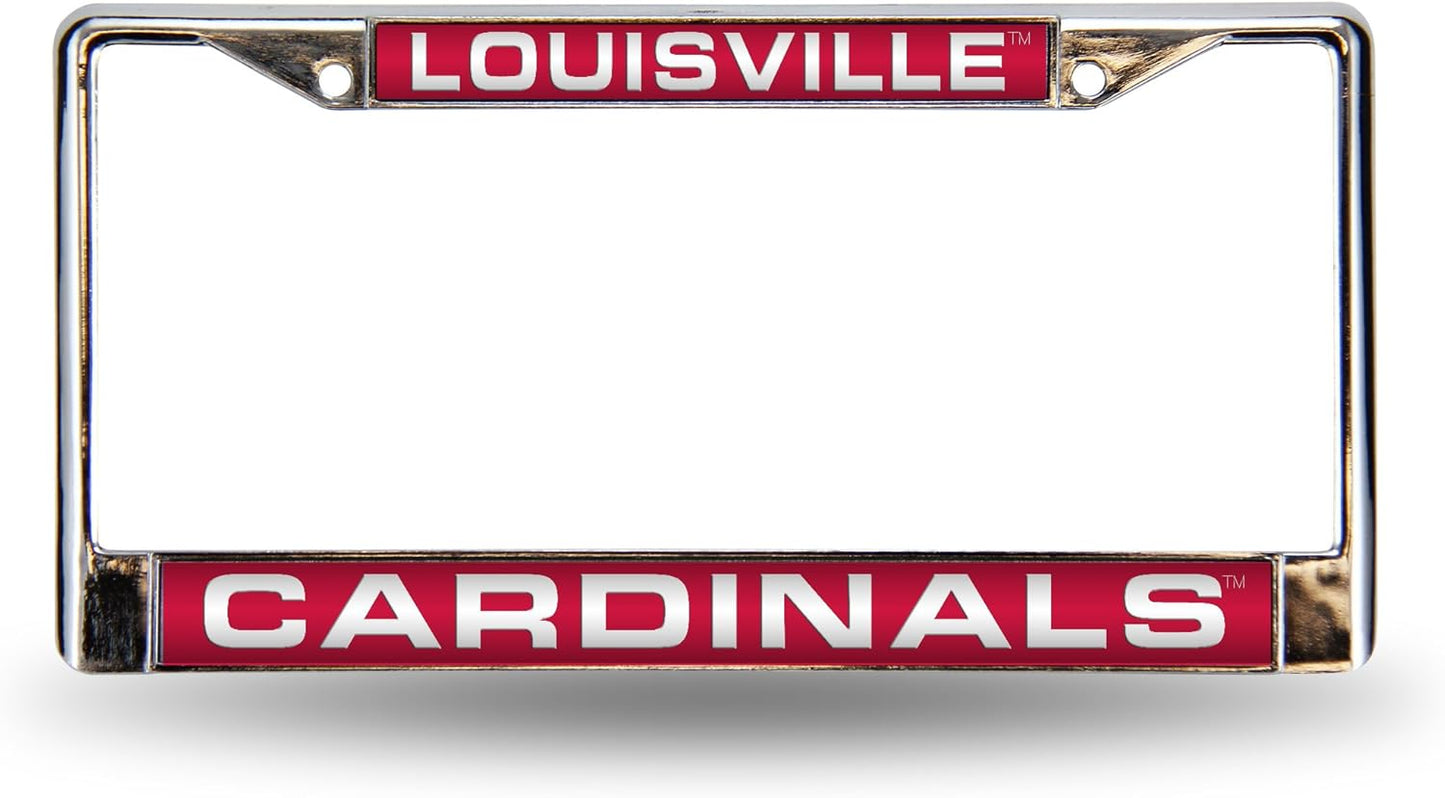 Rico Industries NCAA Unisex-Adult Laser Cut Inlaid Standard Chrome License Plate Frame