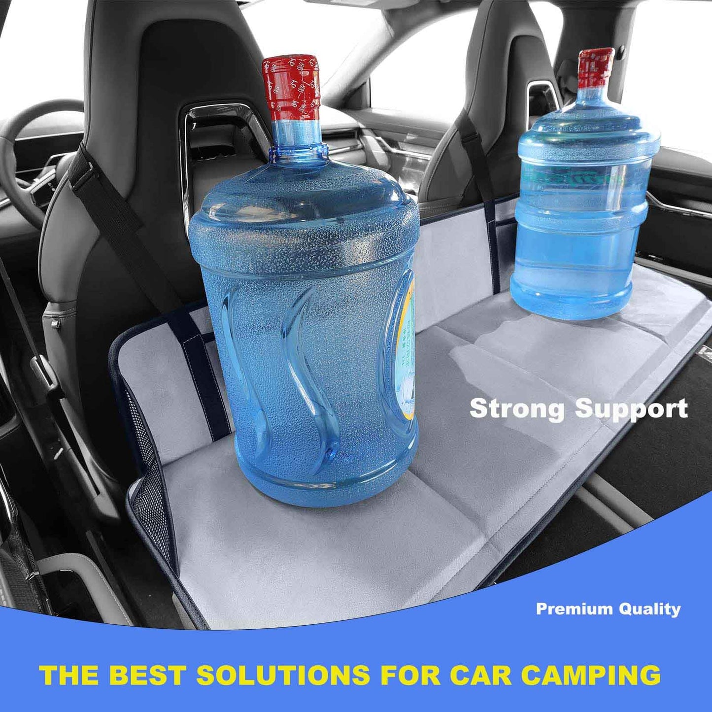 (Gray) Car Camping Essentials, Increase Trunk Space, for Car Camping & Travel, Fits Tesla Y/3,SUV with Full Flat Cargo Like RAV4,CRV,X-Trail,Outback,Highlander,Kuga,Cherokee,Equinox