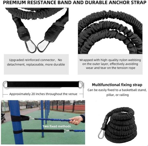 OYINDIZ Speed Training Equipment, Resistance Bungee Band Multi-Sport Exercise Set Improve Focus Explosive Agility Power Strength Vertical Jumping Basketball Tennis Football Volleyball