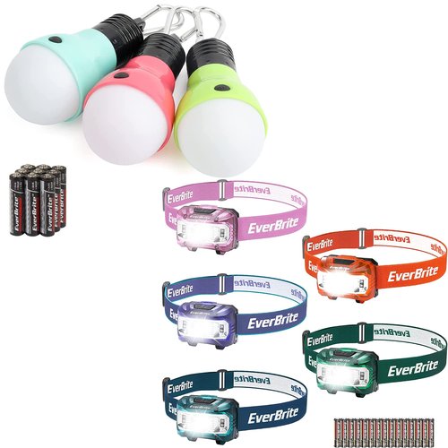EverBrite 3-Pack Camping Lights and 5 Pack Headlamp