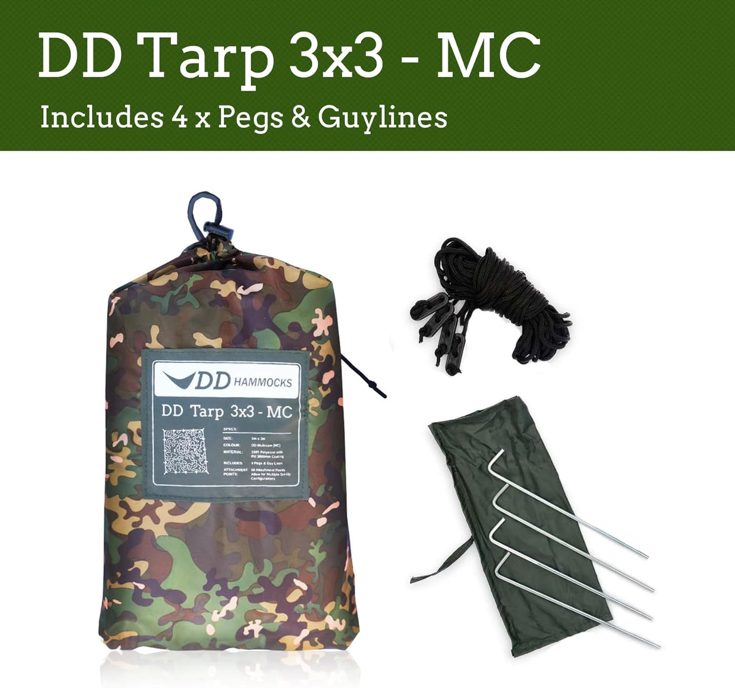 DD Hammocks - DD Tarp 3x3 - MC: 10ft x 10ft