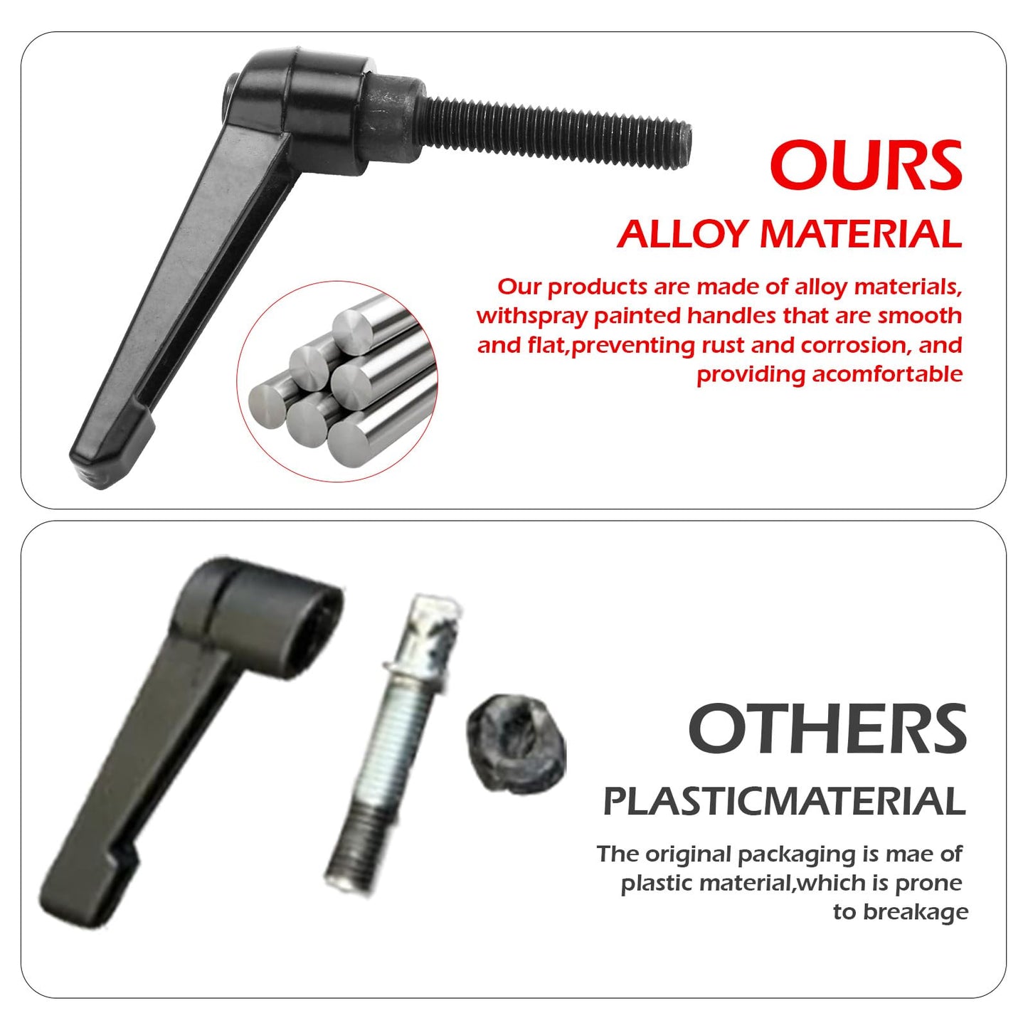 Exercise Bike Horizontal Seat bar Adjustment Lever Replacement parts for peloton Spin Bike Adjuster Handle, Alloy Adjustable Handle Accessories (black 2)