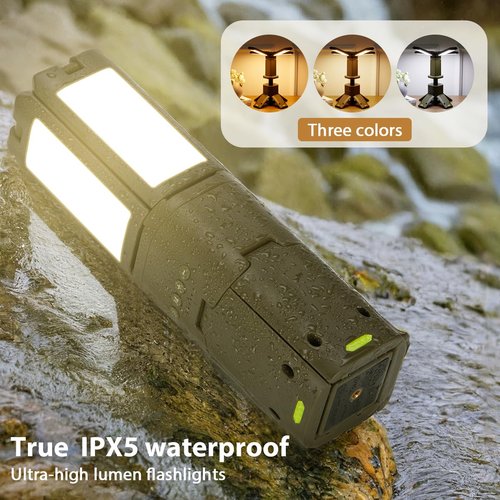 IPARTS EXPERT Telescopic Camping Lights Rechargeable 14000 mAh Rechargeable Magnetic Camping Lights,Telescopic Camping Lantern IPX5 Waterproof Flashlights, Outdoor Lights for Camping,Hiking