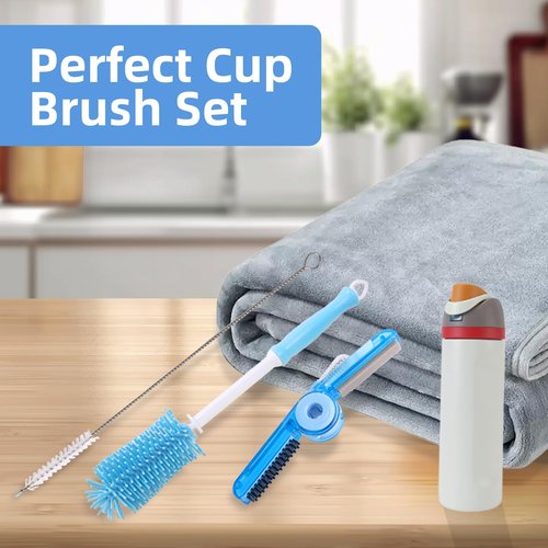 UXIETIN 3 Pack Water Bottle Cleaner Kit for owala 24oz/32oz/40oz,owala Brush and Straw Cleaner, Straw Cleaner Compatible with owala Water Bottle,owala Accessories