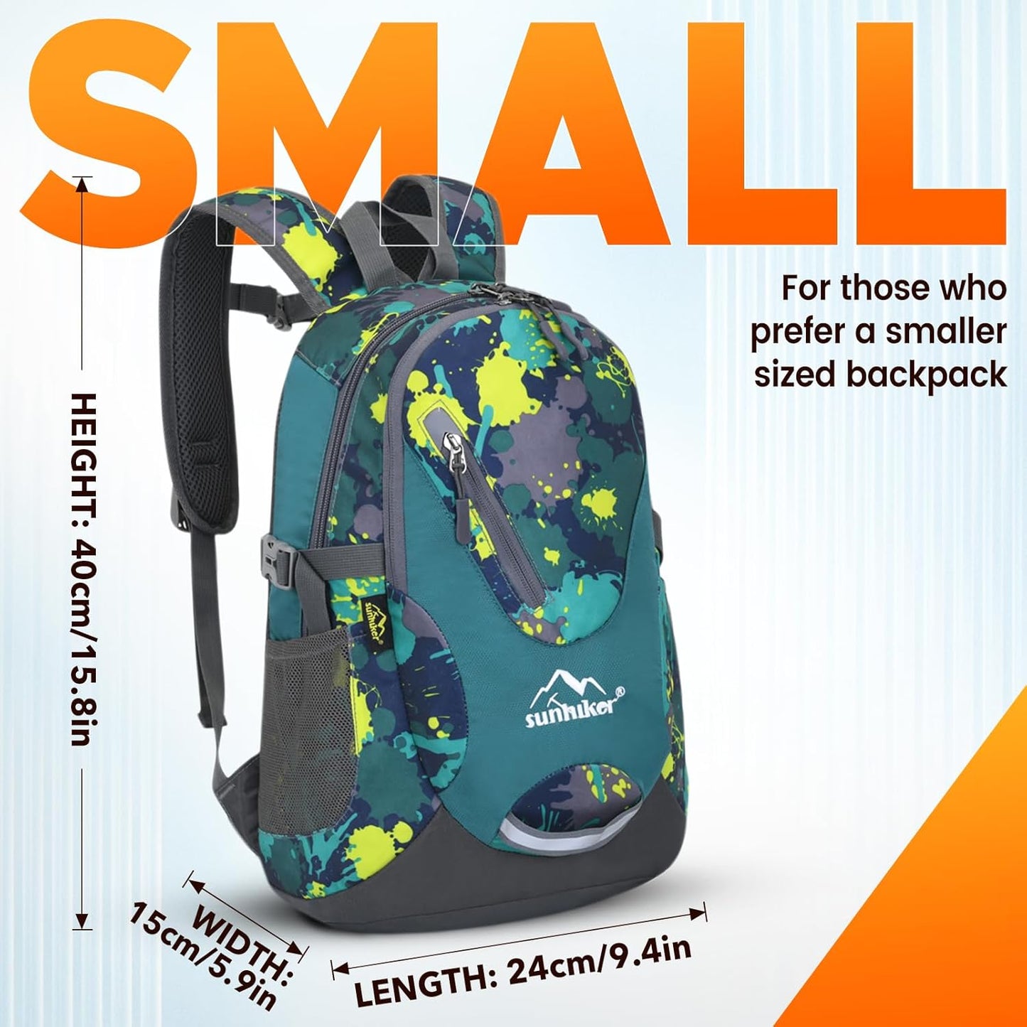 sunhiker Cycling Hiking Backpack Water Resistant Travel Backpack Lightweight SMALL Daypack M0714