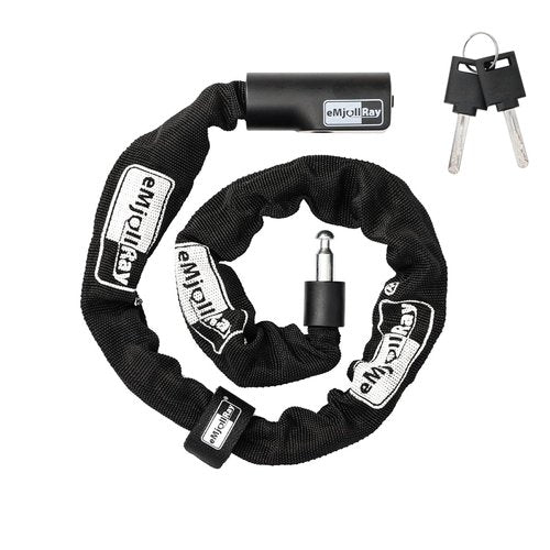eMjollRay E-Scooter Lock,E-Scooter Chain Lock with 2 Keys,2.62 ft Heavy Duty Anti-Theft Bike Chain Lock,Security Chain Links Lock for E Scooters,Bikes,Motorcycle,Gates(6mm Thick)